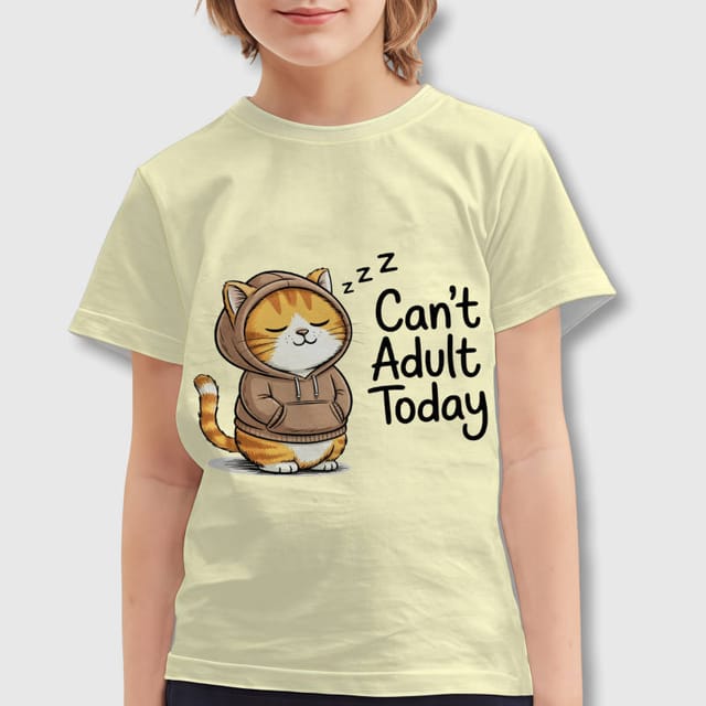 Funny Sleepy Cat Quote Kids T-Shirt for Cat Lovers Daily Use