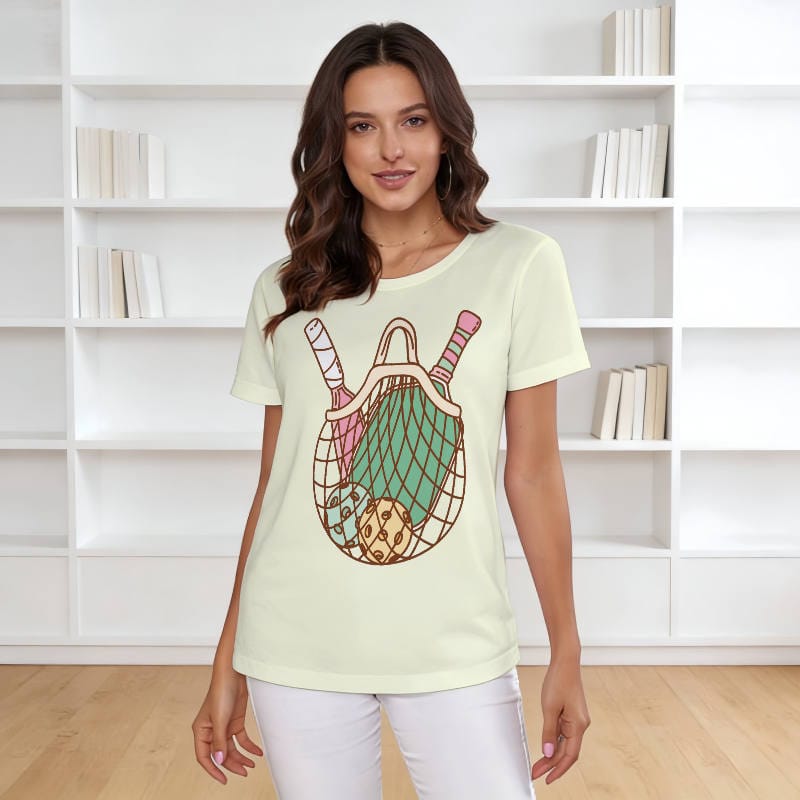 Pickleball Gear Print Women's T-Shirt for Sports Daily Use