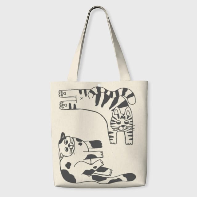 Cute Cat Print Tote Bag for Pet Lovers Daily Use