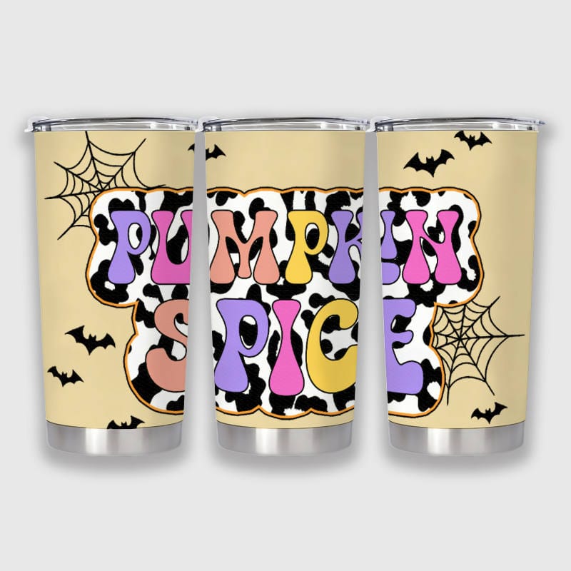 Pumpkin Spice Stainless Steel Tumbler for Halloween Gift