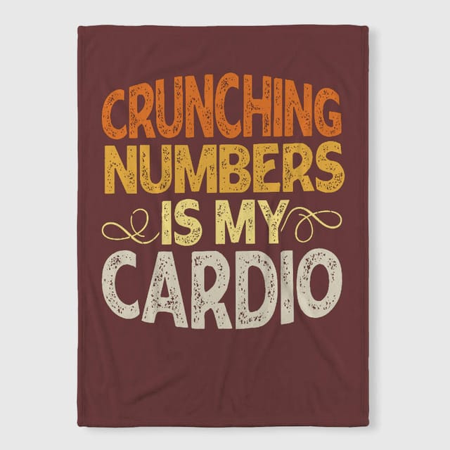 Funny Accountant Quote Fleece Blanket for Coworker Gift