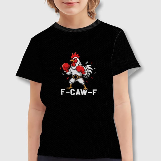 Funny Boxing Rooster Kids T-Shirt for Boys & Girls Gift