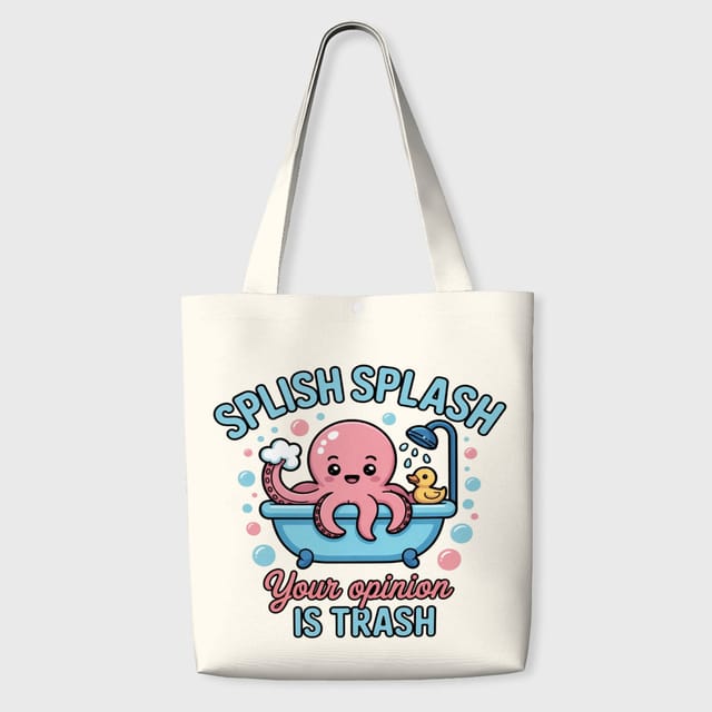Funny Octopus Quote Tote Bag for Sassy Friends Daily Use