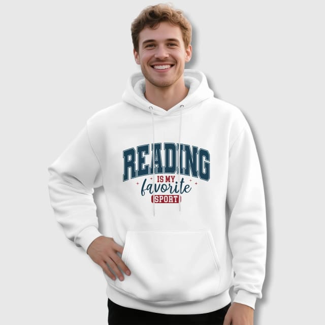 Reading Is My Favorite Sport Hoodie for Book Lovers Casual Wear