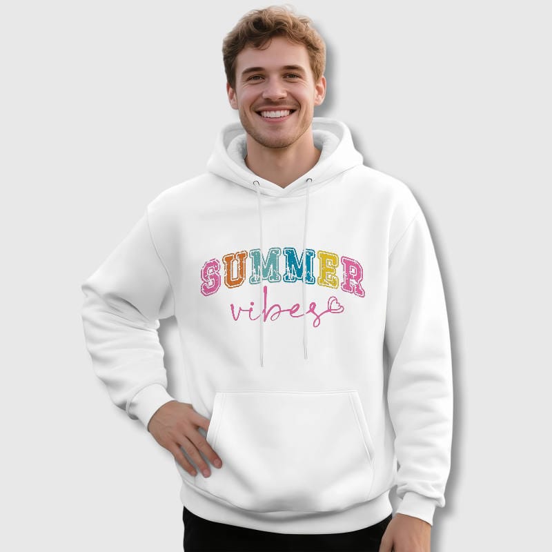 Summer Vibes Graphic Hoodie for Daily Casual Wear