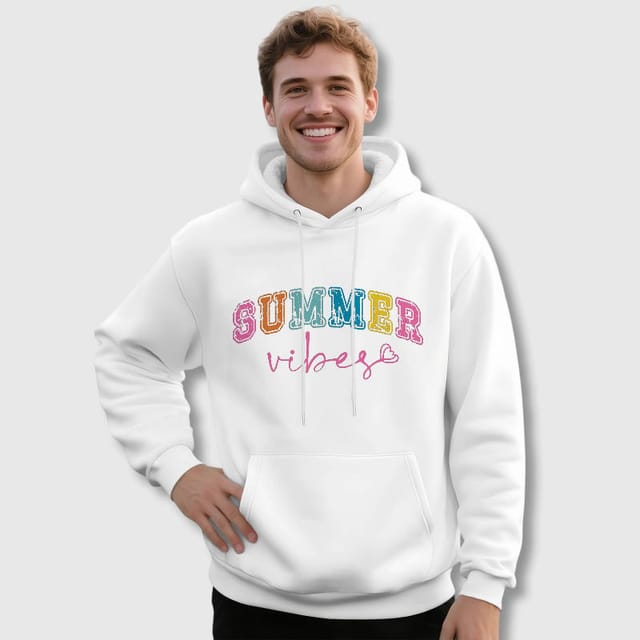 Summer Vibes Graphic Hoodie for Daily Casual Wear