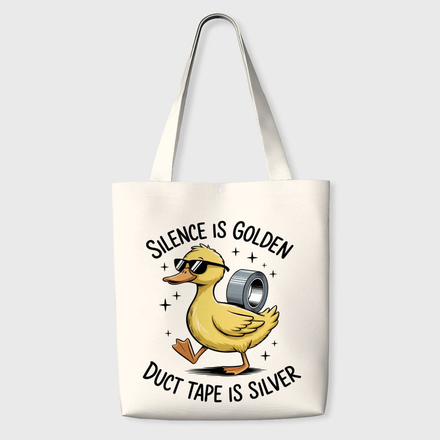 Funny Duck Pun Tote Bag for Sarcasm Lovers Daily Use