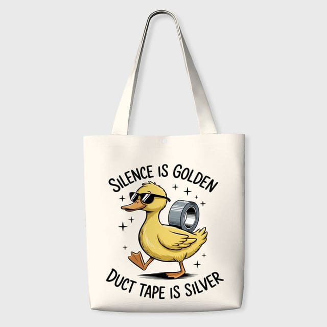 Funny Duck Pun Tote Bag for Sarcasm Lovers Daily Use