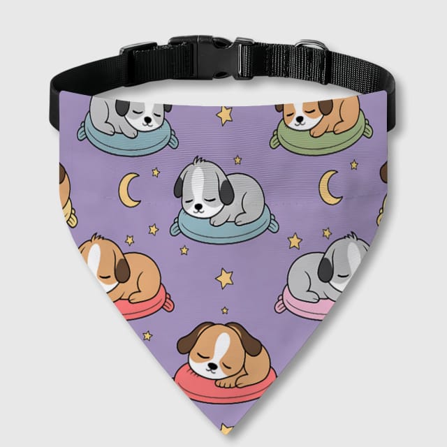 Sleeping Puppy Adjustable Pet Bandana for Dog Lovers