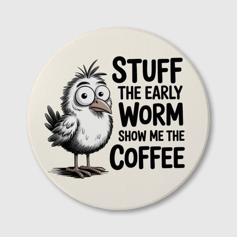 Funny Coffee Ceramic Coaster for Coffee Lovers Gift