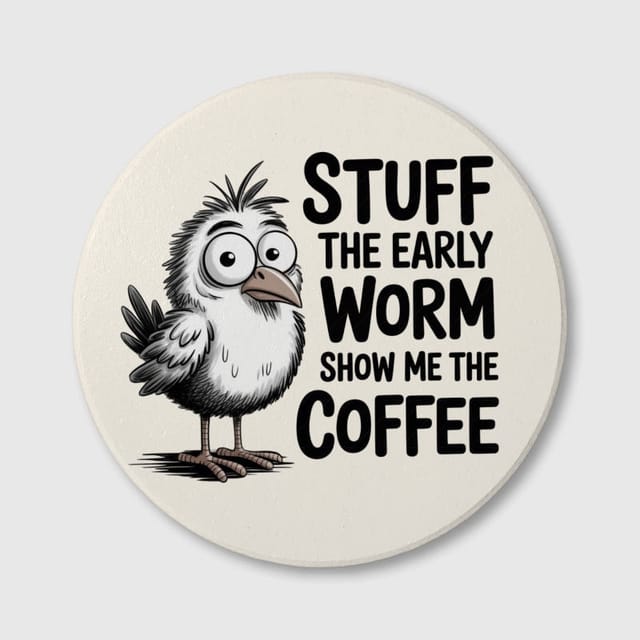 Funny Coffee Ceramic Coaster for Coffee Lovers Gift