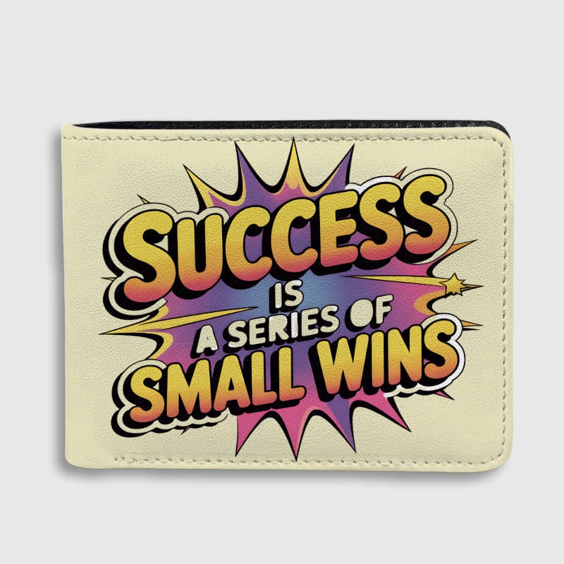Motivational Success Quote Slim Wallet for Men Birthday Gift