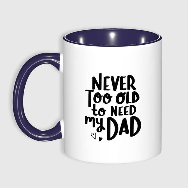 Dad Quote 11oz Blue Accent Mug for Father's Day Gift