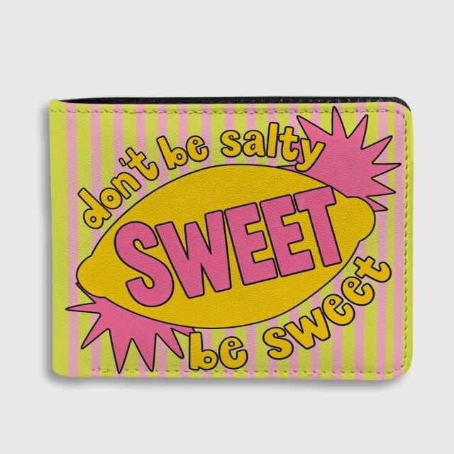 Funny Lemon Quote Bifold Wallet for Friends Daily Gifting