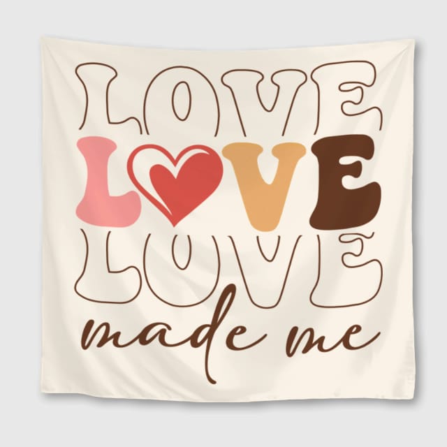 Retro Love Quote Square Towel for Valentine's Day Gift