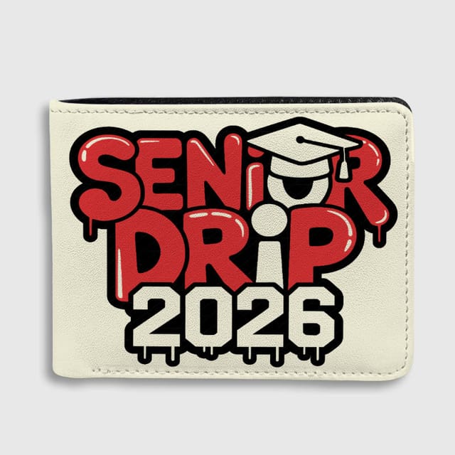 Senior Drip 2026 Bifold Wallet for 2026 Grads Grad Gift