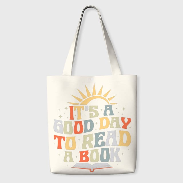 Reading Quote Canvas Tote Bag for Book Lovers Daily Use
