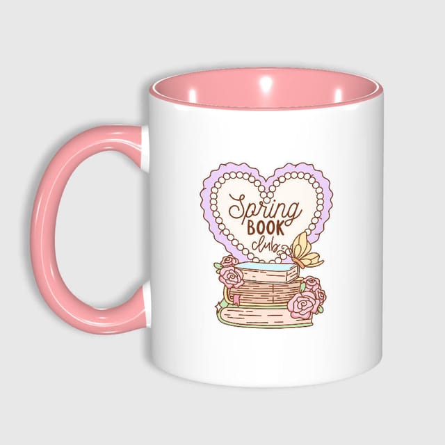 Spring Book Club Floral Mug for Book Lovers Gift