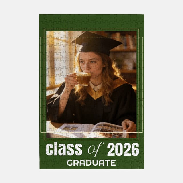 Custom Graduation Photo 300pc Puzzle for 2026 Graduate Gift