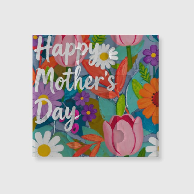 Floral Happy Mother's Day Puzzle Fridge Magnet for Mom Gifts