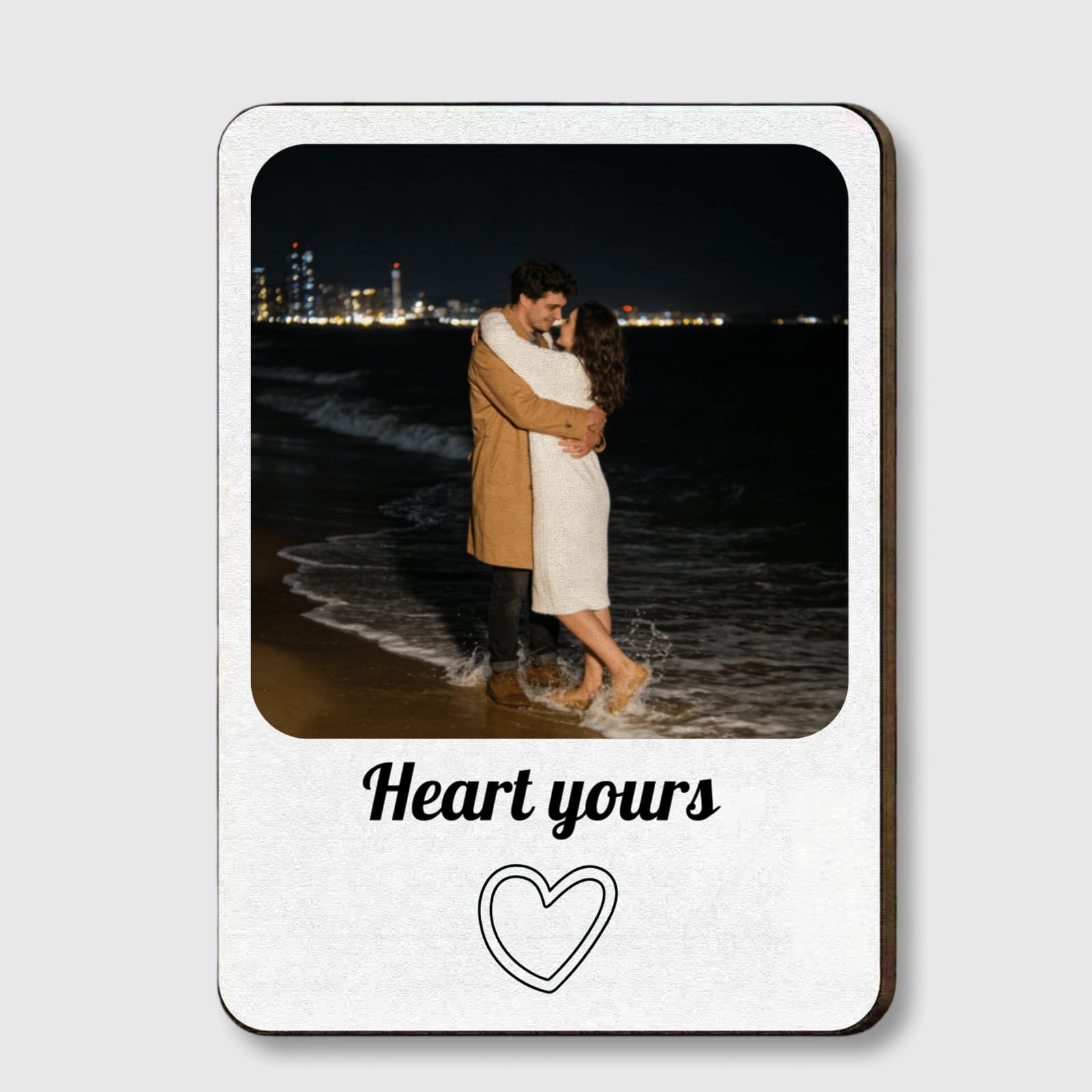 Custom Photo Heart Car Visor Clip for Couples Anniversary Gift