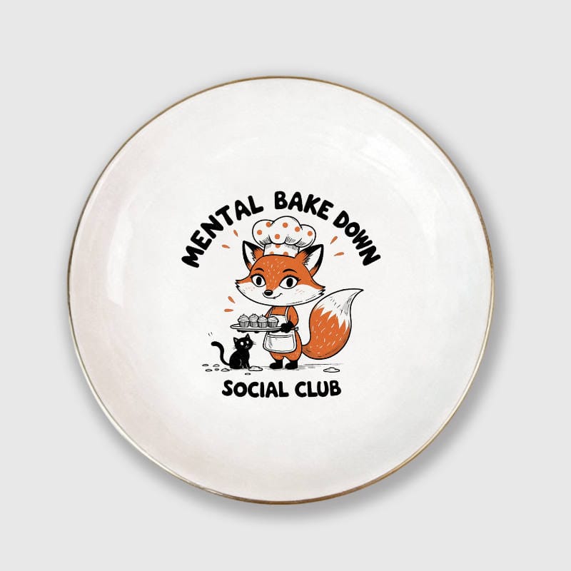 Funny Fox Baking Quote Ceramic Trinket Dish for Bakers Gift
