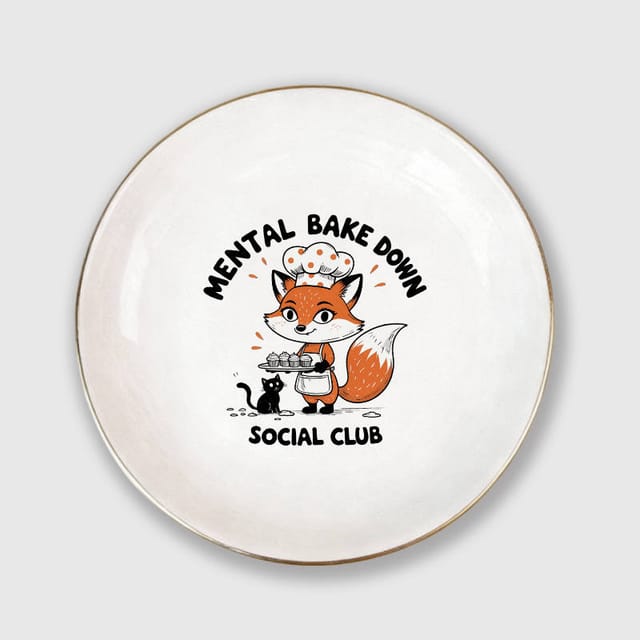 Funny Fox Baking Quote Ceramic Trinket Dish for Bakers Gift