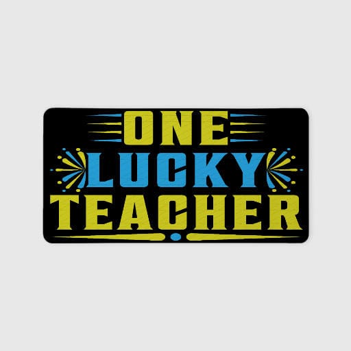 One Lucky Teacher Quote Mouse Pad for Teacher Gift