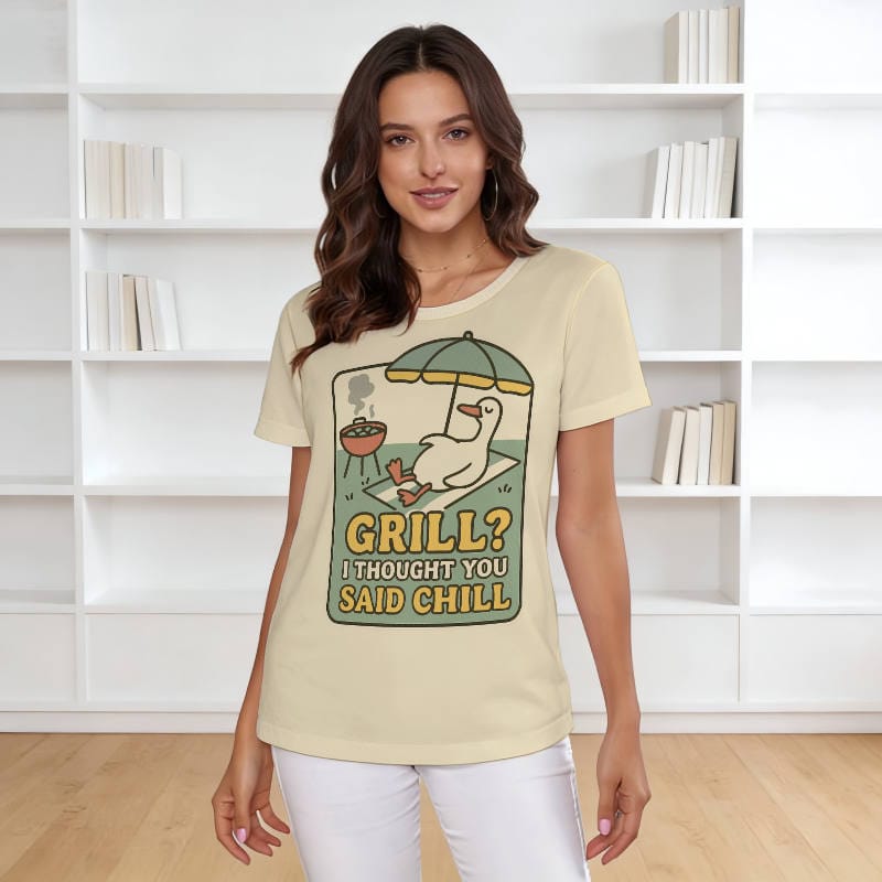 Funny Goose Quote T-Shirt for Women Summer Casual Wear