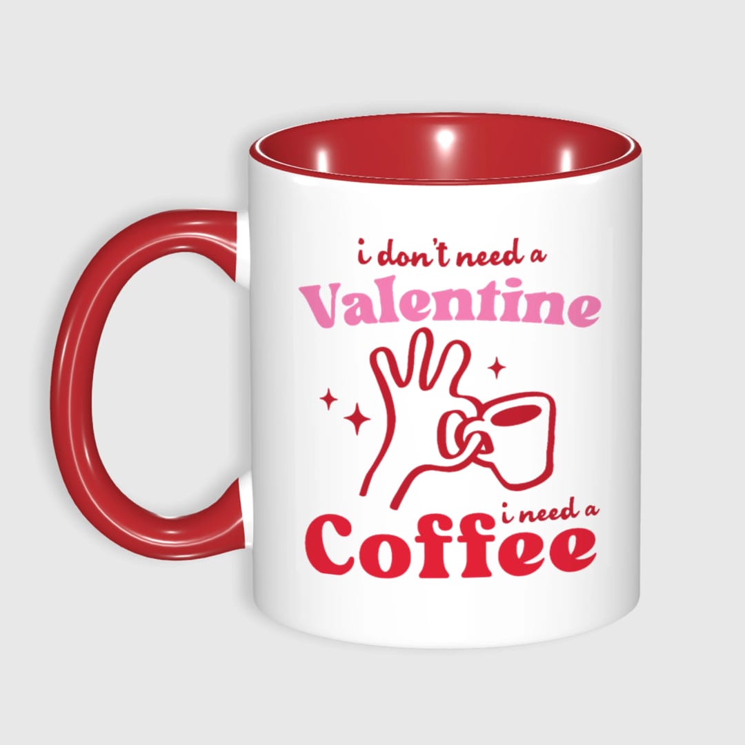 11oz Custom Photo Mug RED with Text  – Personalized Coffee Cup, DIY Picture Logo Image, Customizable Ceramic Mug for Gifts, Add Your Own Photo & Words - 1