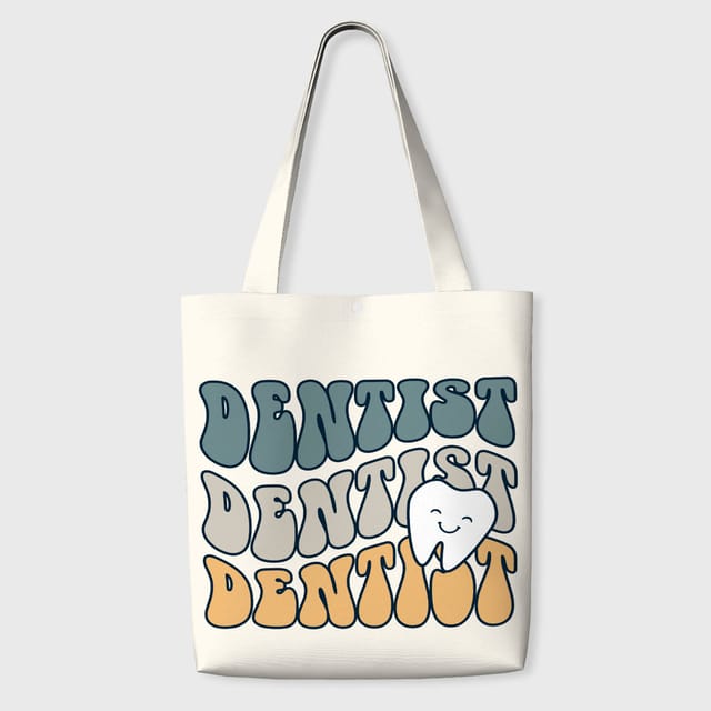 Dentist Print Tote Bag for Dental Worker Graduation Gift