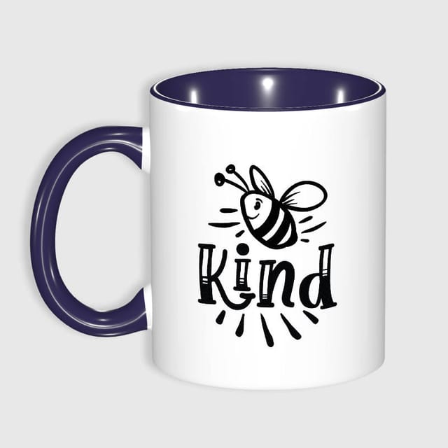 Bee Kind Pun 11oz Navy Mug for Teachers Friendship Gift