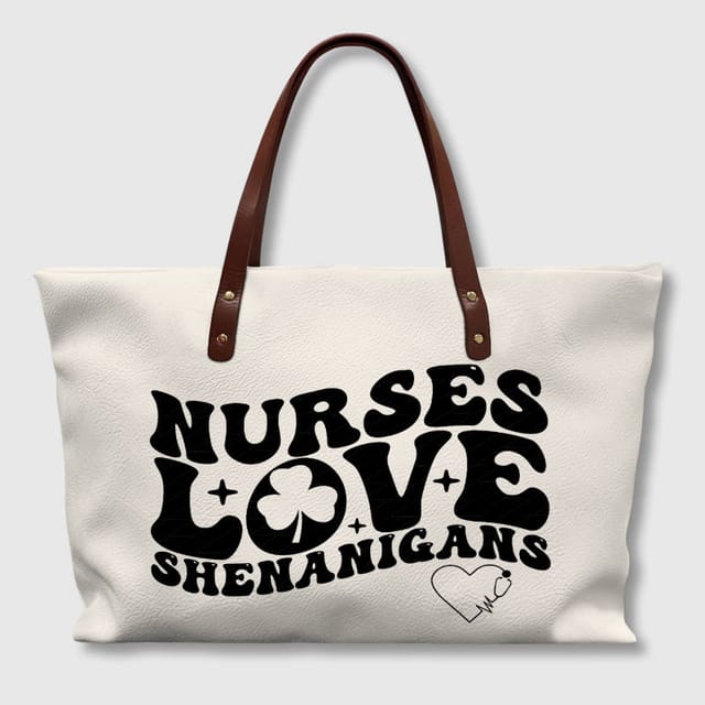 St Patrick's Nurses Tote Bag for Nurse Appreciation Gift