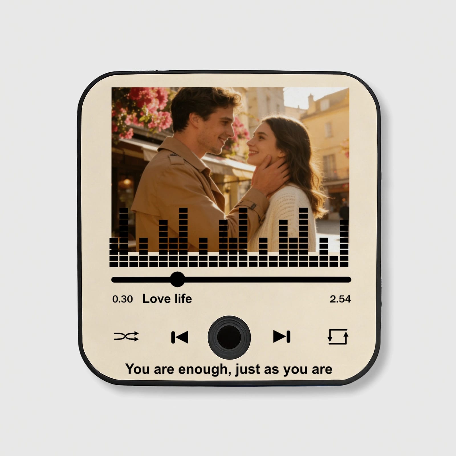 Custom Photo Music Player Fridge Magnet for Couples Valentine Gift