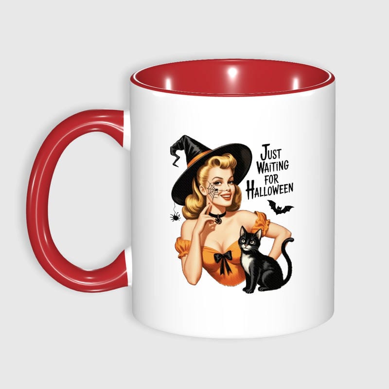 Retro Witch Black Cat 11oz Mug for Halloween Fans Gift