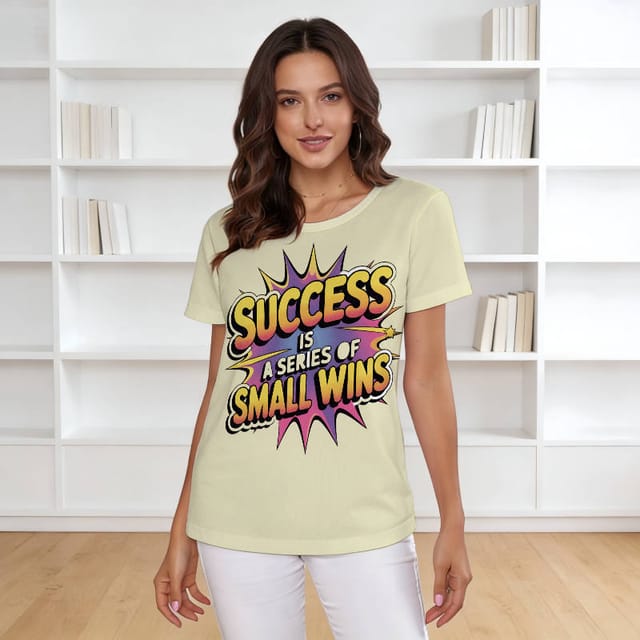 Retro Success Quote Women's T-Shirt for Casual Daily Wear