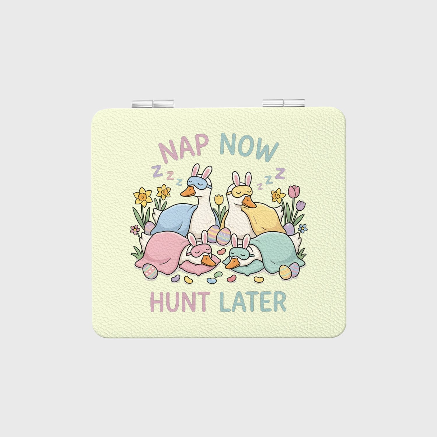 Cute Easter Goose Pocket Mirror for Goose Lovers Gift