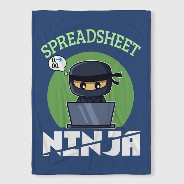 Spreadsheet Ninja Fleece Blanket for Coworker Gift