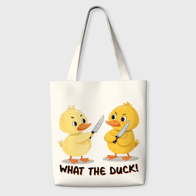 Funny What The Duck Tote Bag for Duck Lovers Daily Gift