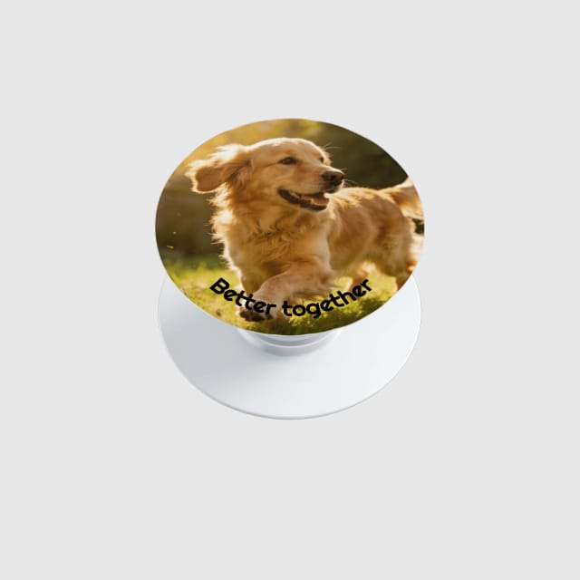 Custom Golden Retriever Photo Phone Grip for Pet Lover Gifts