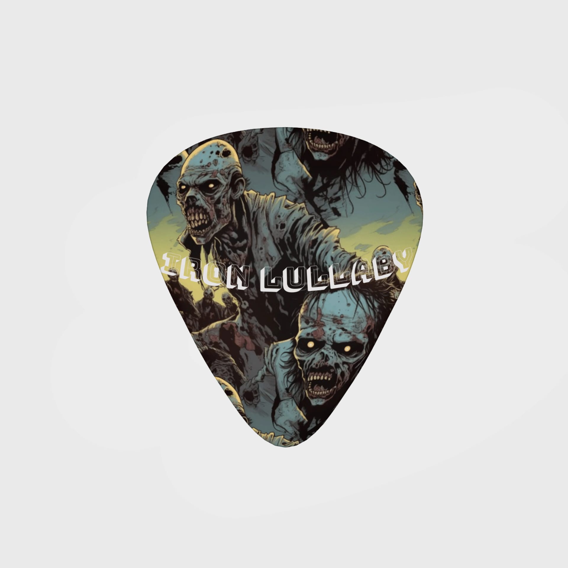 Horror Zombie Teardrop Guitar Pick for Metal Fans
