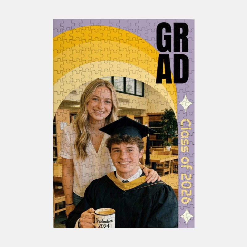 Custom Grad Photo 300-Piece Puzzle for Grads Graduation Gift