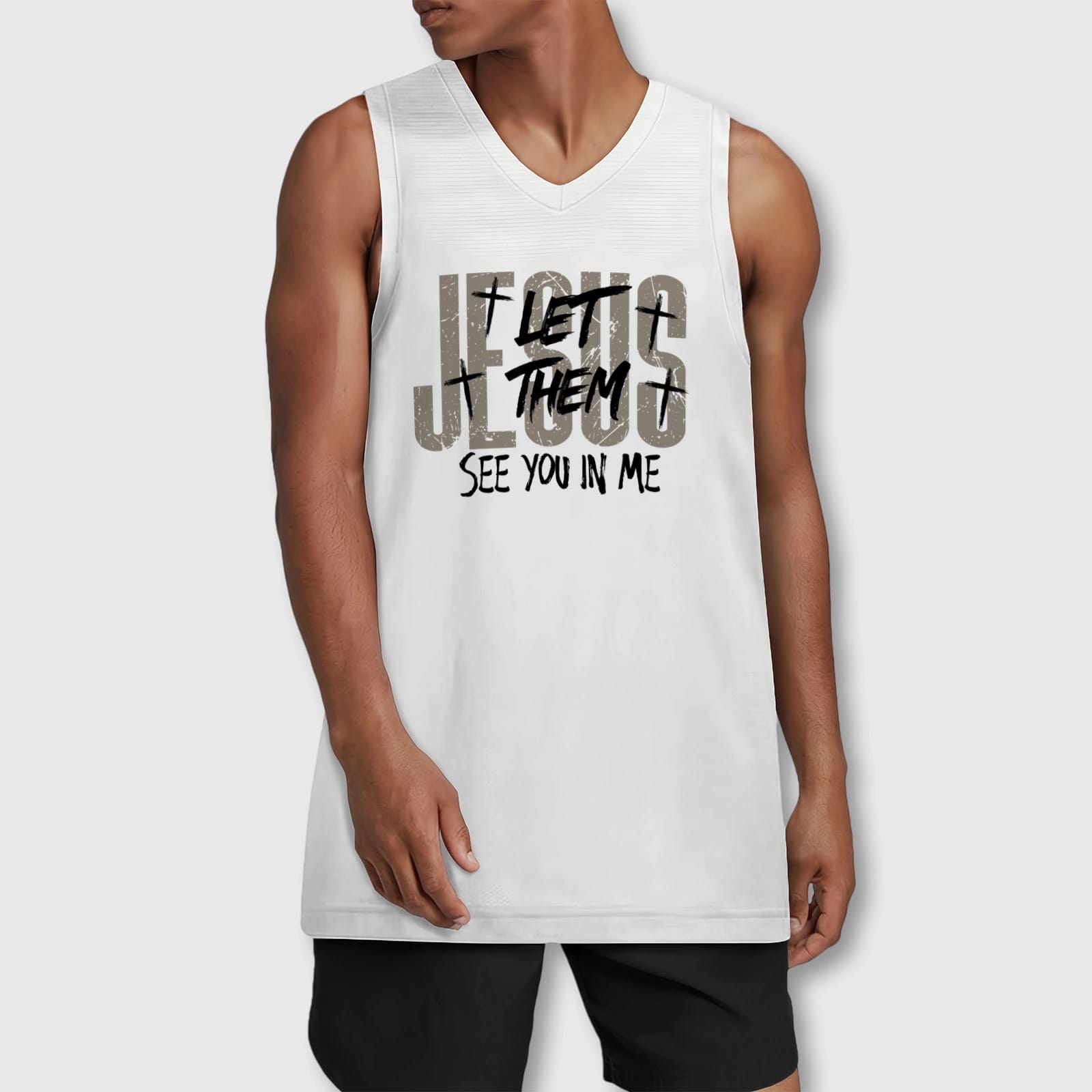 Custom Jesus Quote Basketball Jersey for Christian Men