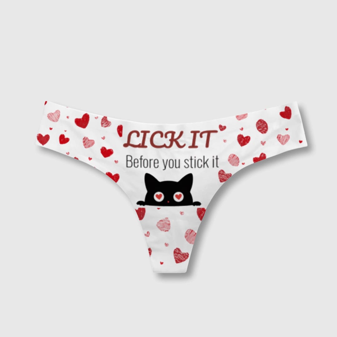 Personalized Photo Women's Thong – Custom Print T-Back Underwear, Sexy Intimate Gift - 1