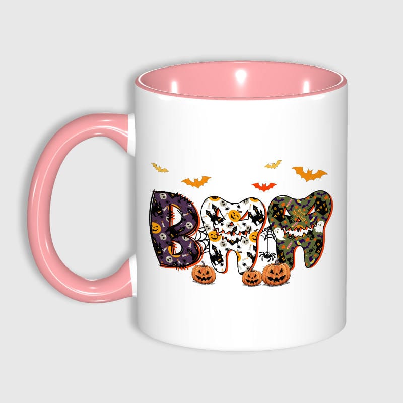 Halloween Dental Boo Pink 11oz Mug for Dentists Gift