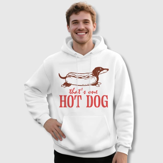 Funny Dachshund Hot Dog Hoodie for Dog Lovers Daily Wear
