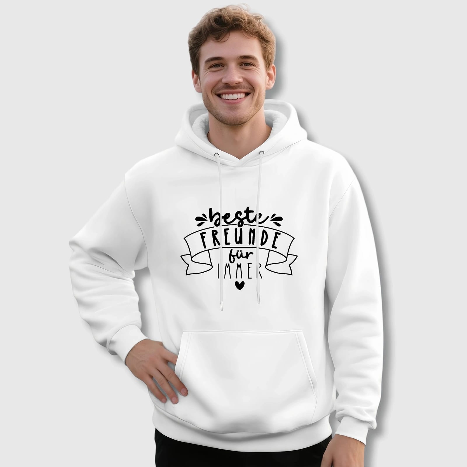 Beste Freunde Forever Quote Hoodie for Best Friends Gift