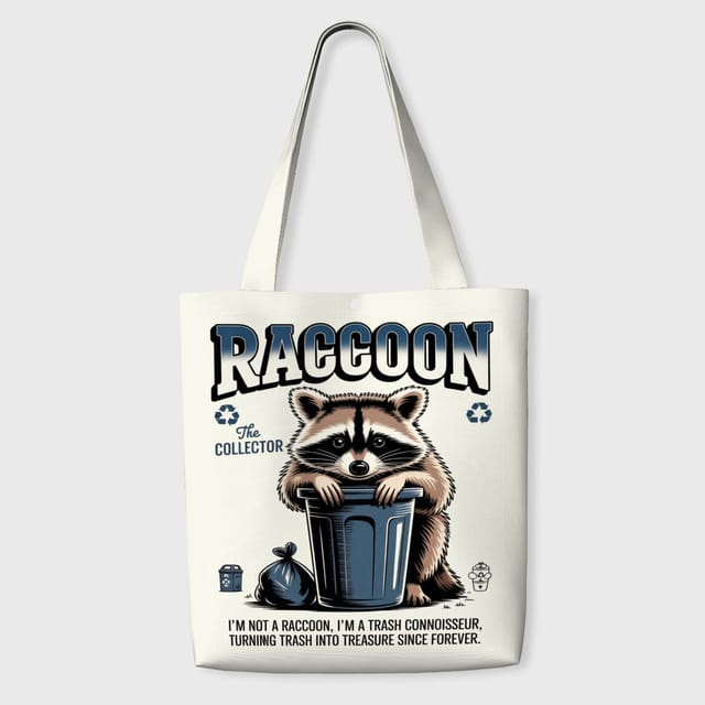 Funny Raccoon Tote Bag for Pet Lovers Daily Use