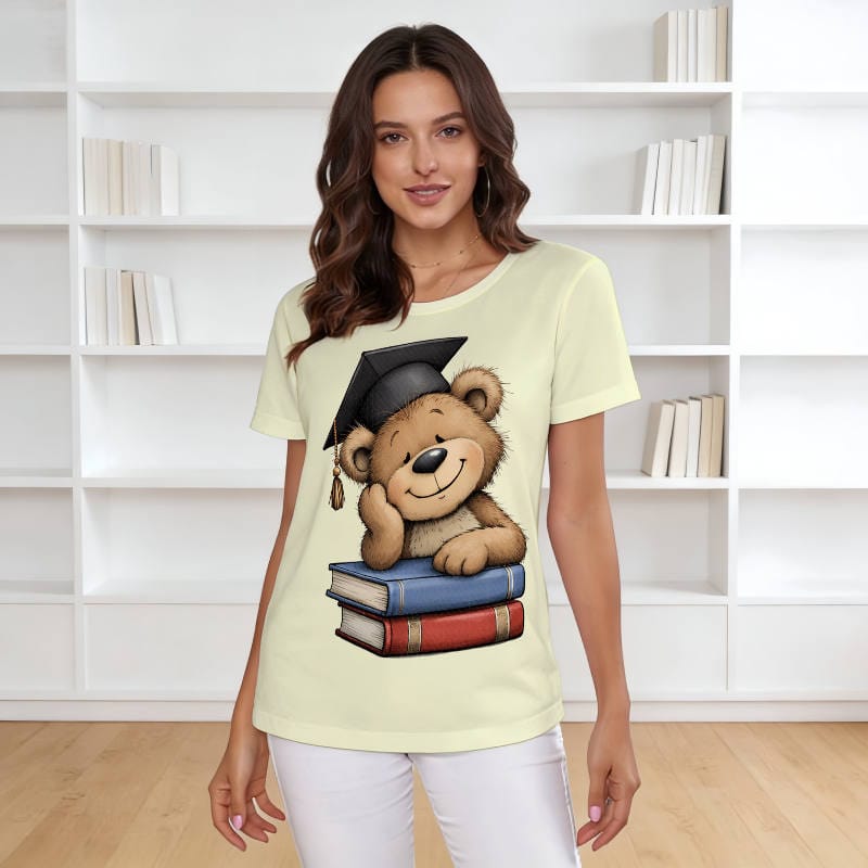 Cute Graduation Bear Women's T-Shirt for Graduation Gift