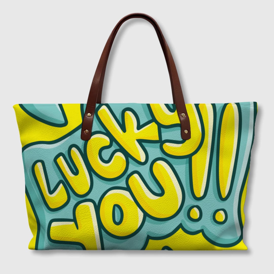 Custom UV-Printed PU Leather Tote Bag | Personalized Gift for Any Occasion - 1